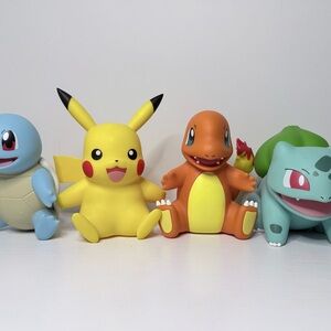 (Pokémon Starter Figure Set – Pikachu Charmander Squirtle and Bulbasaur (loose)